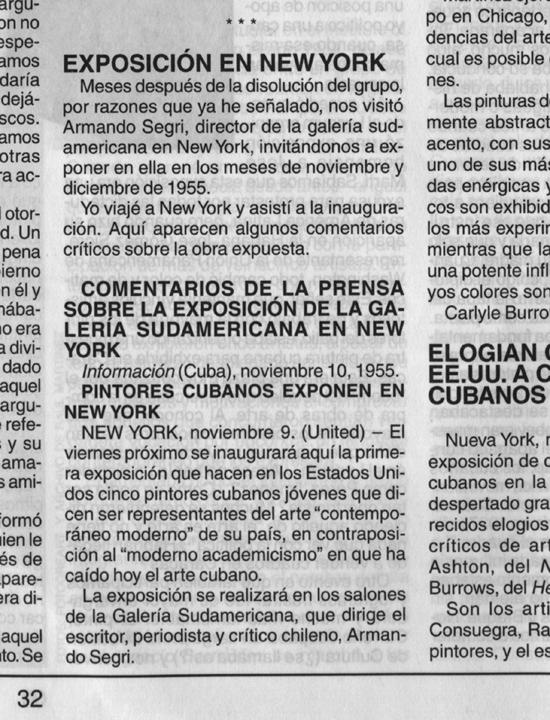 Newspaper clipping from November 1955